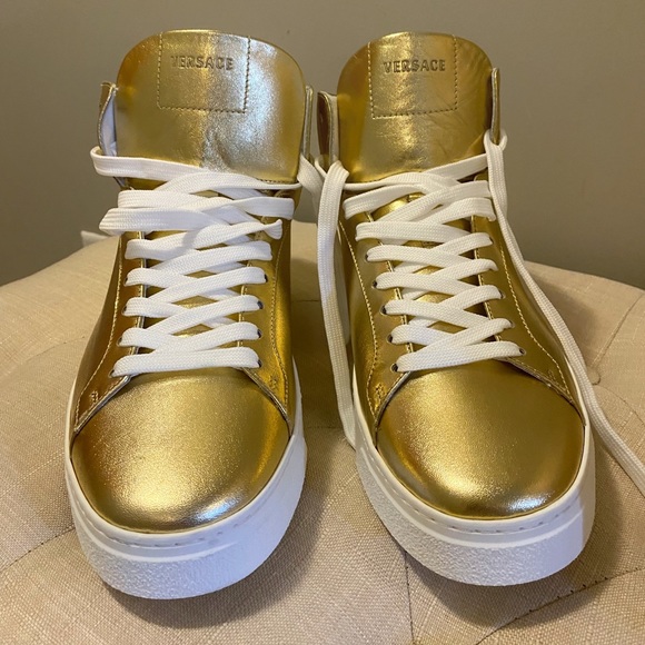 Versace gold and white Medusa sneakers - Picture 1 of 6